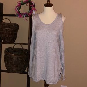 Saks Fifth Avenue cold shoulder sweater tunic